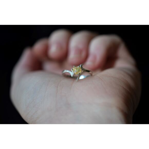 Raw Stone Opal Ring Rough Opal Engagement Ring Natural Opal Jewelry Single Stone - Picture 2 of 9